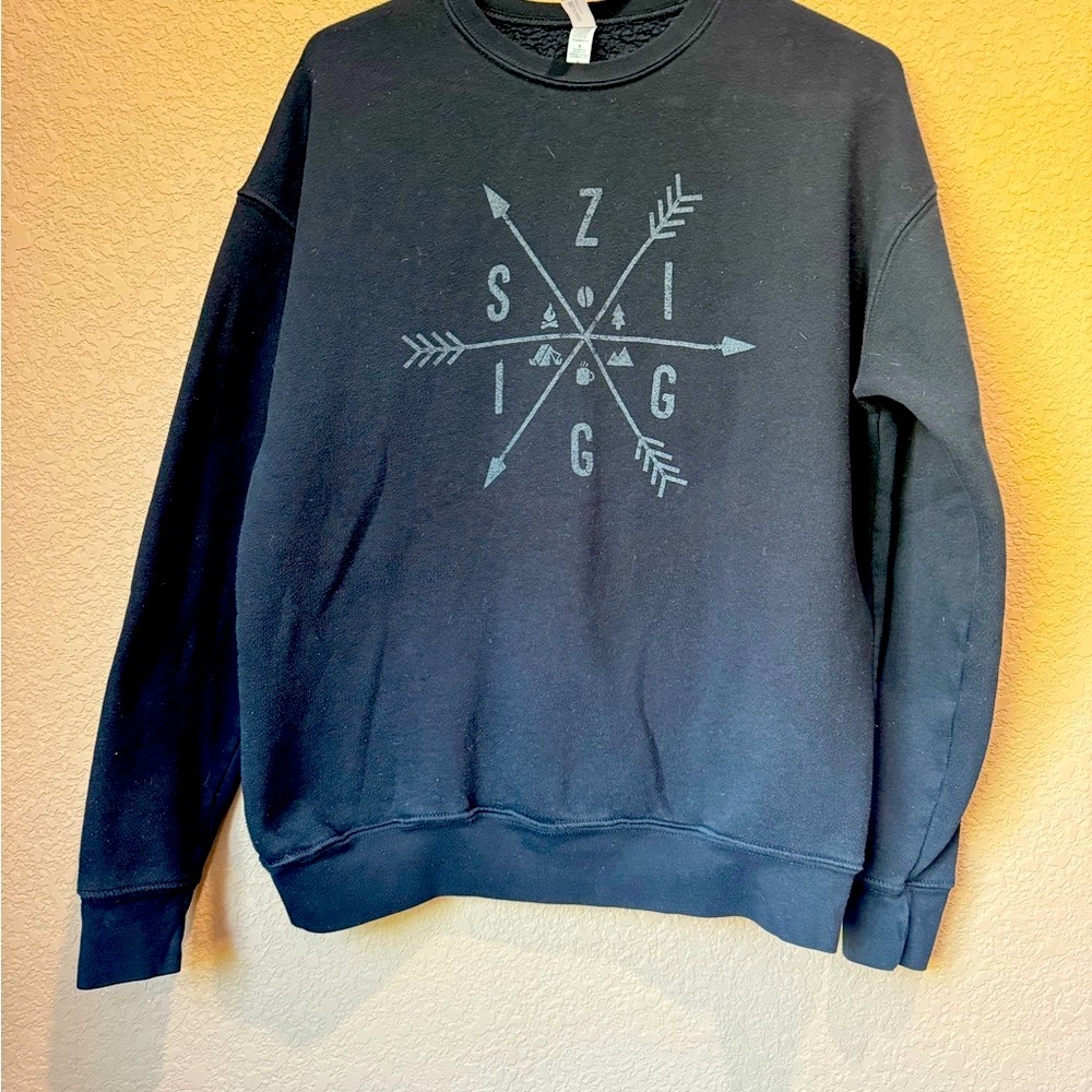 Unisex Black ZIGGIS Graphic Sweater
